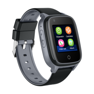 4G video Call Smart Android Kids GPS Watch tracker - BLACK