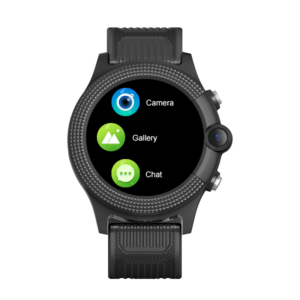 Round screen 4G GPS Kids Smart Watch - PLAIN BLACK