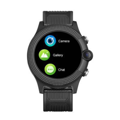 Round screen 4G GPS Kids Smart Watch – PLAIN BLACK